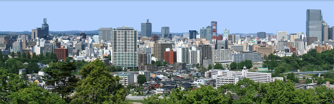 仙台の街並み背景